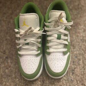 Green and Yellow Boys Sneakers